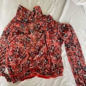 Free People turtleneck floral top